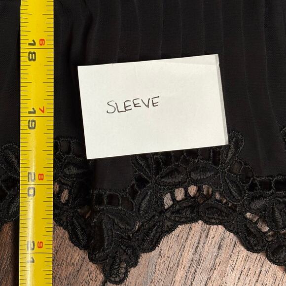 Escada Black Skirt Suit Lace Trim Size 44 EU 12 US - Picture 11 of 16